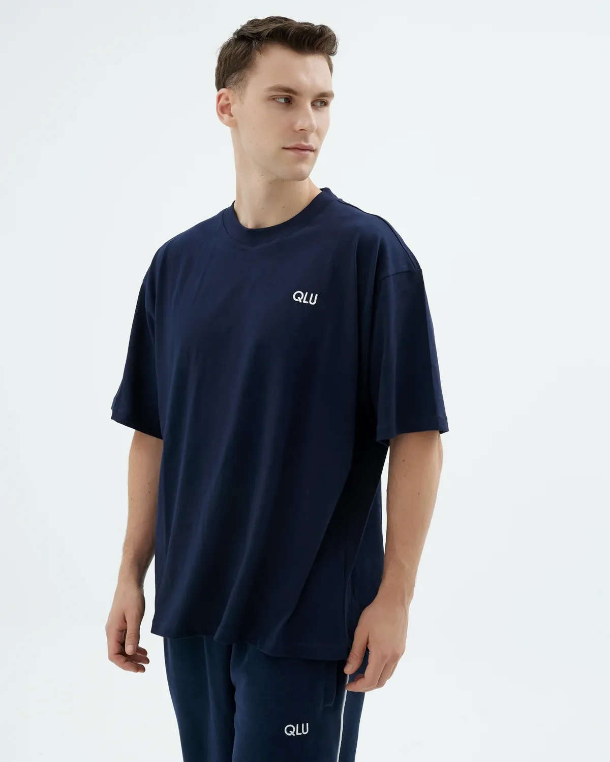Erkek Overlay T-Shirt – Dark Blue