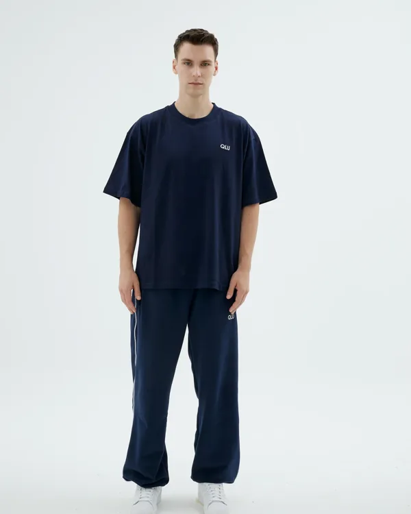 Erkek Overlay T-Shirt – Dark Blue