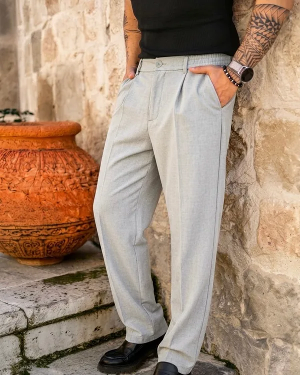 Nw Baggy Klasik Pantolon Gri